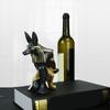 Exotic Themed Wine Rack With Bastet Anubis Statue Design Ancient Egyptian God Resin Kitchen Decors For Wine Enthusiasts