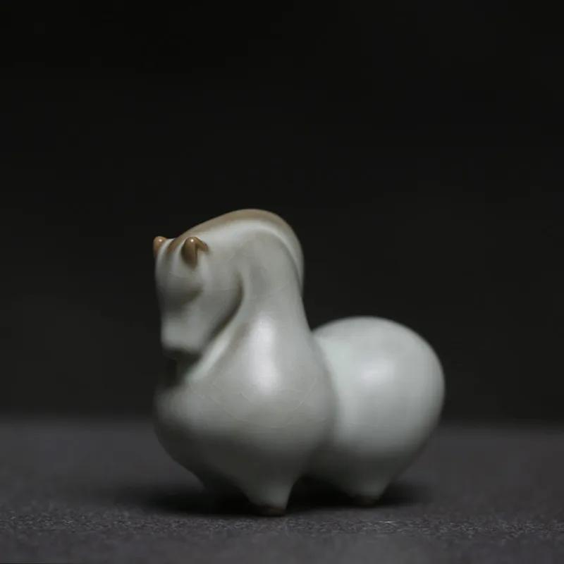 

Tradition Ceramics Tea Pet Ornaments Lovely Pony Horse Statue Tea Table Decoration Home Desktop Handmade Crafts Tea Set Supplies 7.8x4x6.8cm