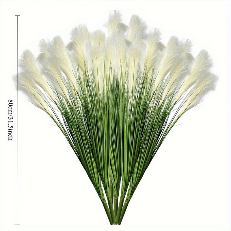 2 Bündel Seiden-Zwiebelgras 80cm Künstliche Sträucher Ganzjährige Innen-/Außennutzung Großes Schilf-Bouquet Heim-Gartendekor Künstliche Pflanzen