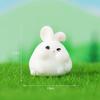 Adorable Resin Miniature Fat Bunny Figurines Diy Desktop Decor Cute Cartoon Style