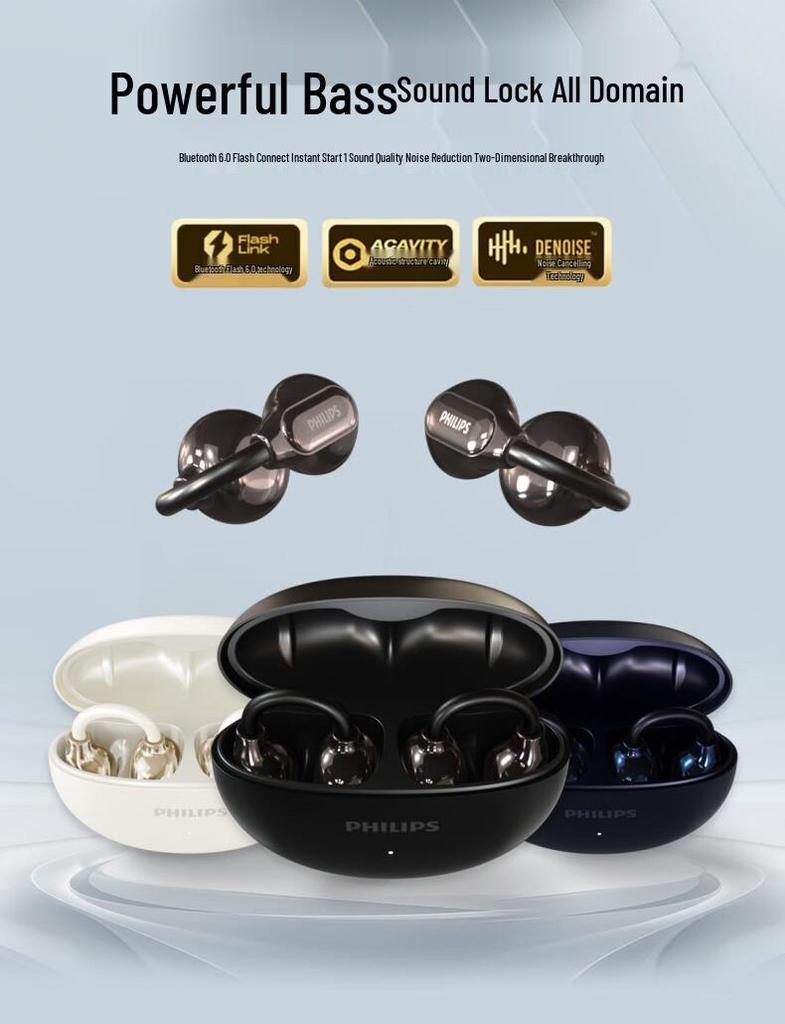 Philips TAQ3020 Bluetooth Ear-Clip Headphones