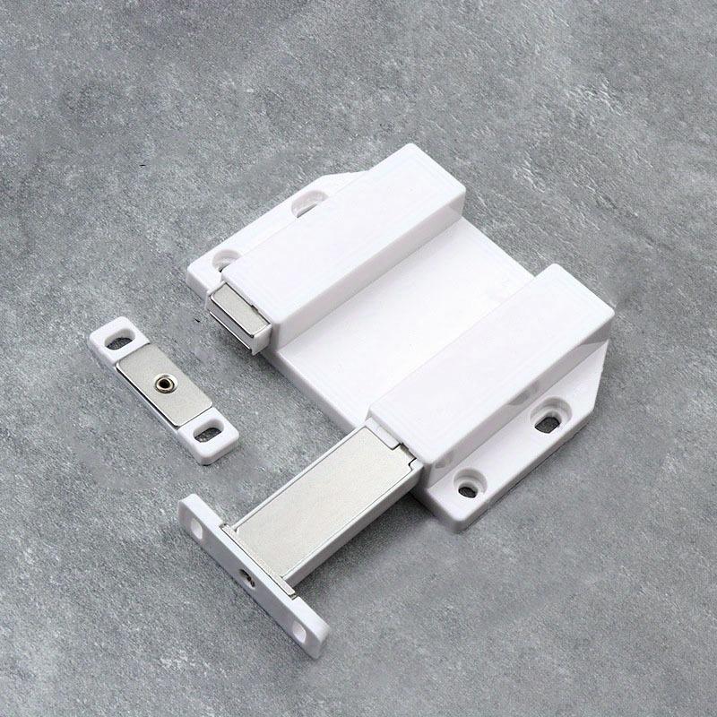 

1PC Cabinet Door Non Tension And Compression Alloy Rebound Device, Invisible Device,Magnetic Attraction, Touch Ball Switch, Cabinet Suction Force білий