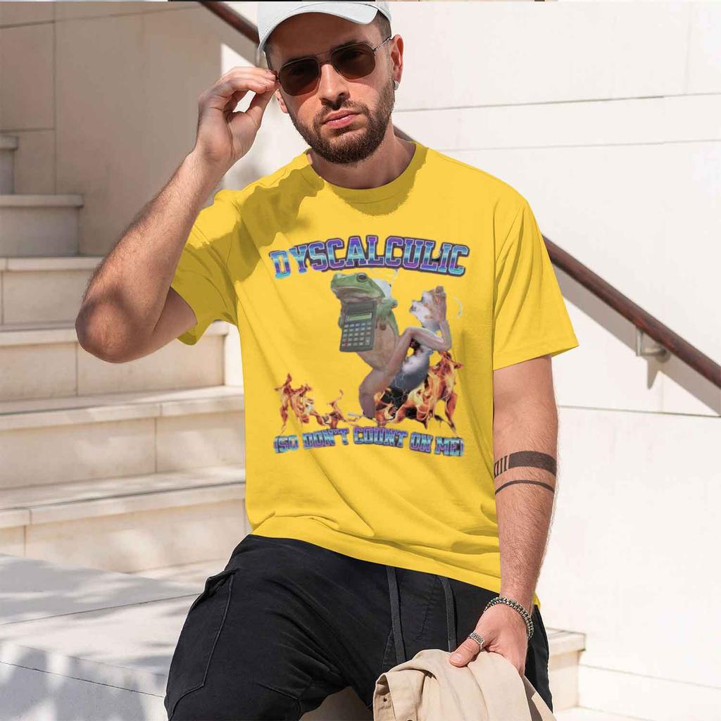 Funny Dyscalculia Tee Math Humor Shirt d T Shirt Unisex Clothing Harajuku Grh T Shirts High Quty Tops 2026 New Model Unisex’s Short-