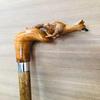 Wooden fox Head Walking stick Stylish and Durable Wooden Cane
