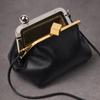 Light Luxury Retro Clip Handbag Party Dinner Bag Fashion Premium Metal Clip Buckle Change Bag Underarm Bag