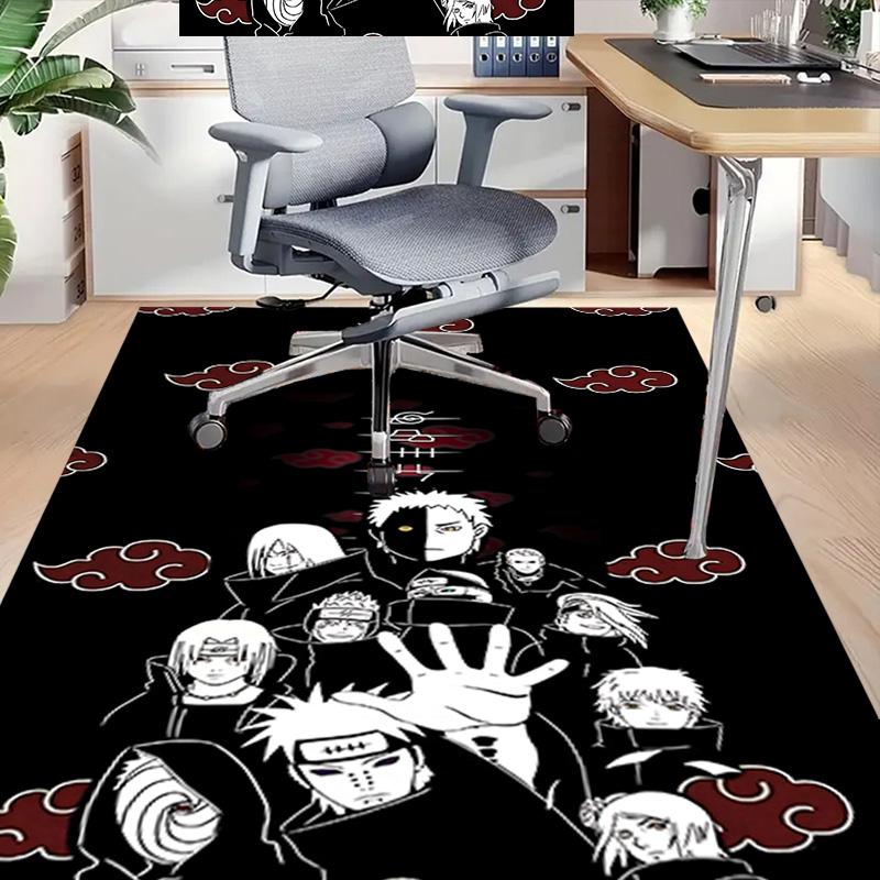 1pc Naruto Akatsuki Members Carpet for Playroom Bedroom Living Room Sofa Home Decor,kids Game Area Rug Non-slip Floor Mat Y723107