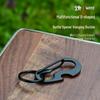 Outdoor D-Ring Carabiner: Stainless Steel Snap Hook, Multifunctional Bottle Opener, Spring Hook, Black Beetle Keychain.