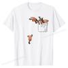 T-Shirt - Pocket Series Cute Red Panda  Playing Cotton Tees for Cool T Shirt Unique Funny