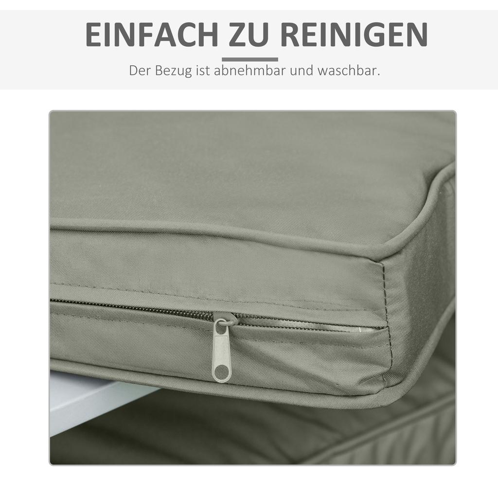2 Piece Cushion Seat Cushion Back Pad for Rattan Furniture Indoor and Outdoor