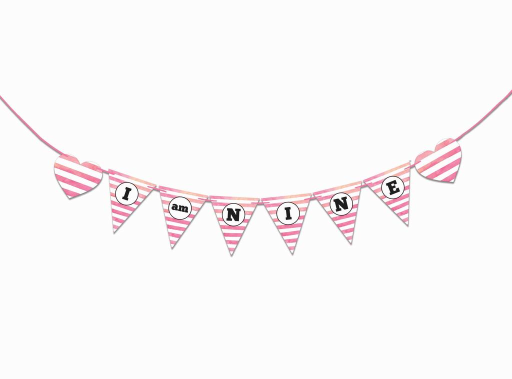 Inkdotpot Birthday Party Decorations Happy Birthday Party Garland Baby Girls Polka Dot Pennant Banner