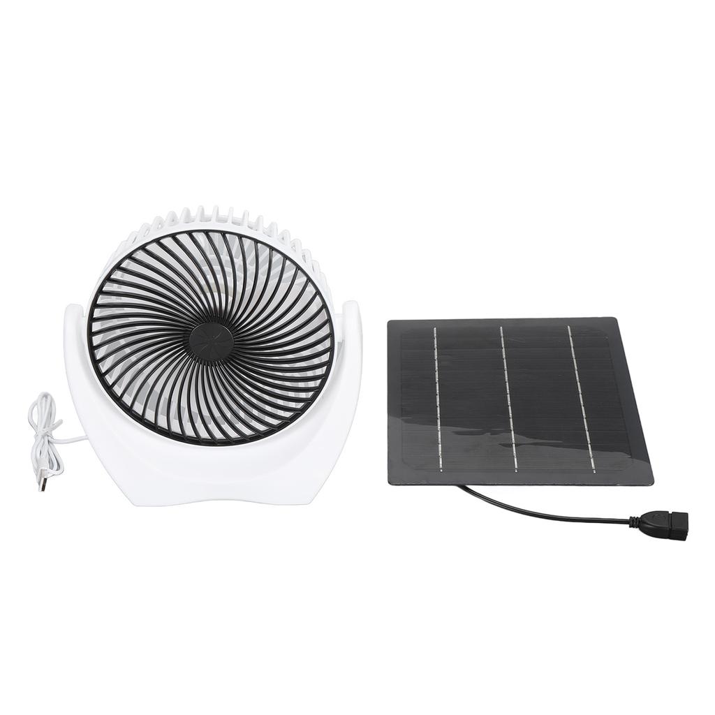Solar Panel Fan Kit 7W 5V Portable Solar USB Fan for Greenhouses Pet Houses Indoor Outdoor
