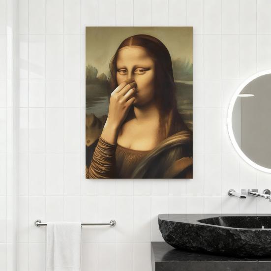 Αφίσα Μπάνιου Yousheng Ρετρό Πορτρέτο Γυναίκας Τέχνη Τοίχου Αφίσα σε Καμβά Χωρίς Πλαίσιο Vintage Χιουμοριστική Αφίσα Τουαλέτας για Διακόσμηση Μπάνιου