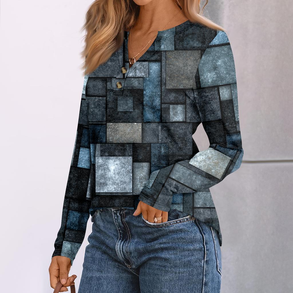 Women's Floral Print Long Sleeve  Shirt Elegant Casual Tops Trendy Shirt Tops