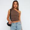 Women S Sexy Off Shoulder Ruched Tight Camisole Top Wearable Inner Outer