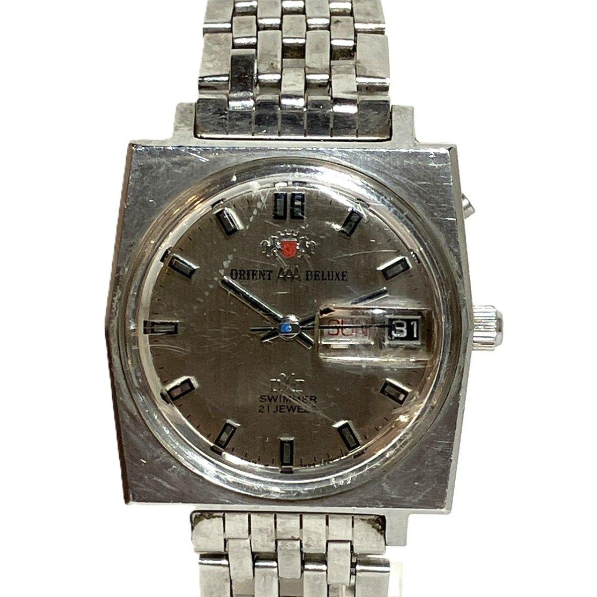 Used ORIENT AAA Deluxe Watch Total Weight Approx. 66.6g SS SS Automatic Silver Dial 0349 12260 Men s