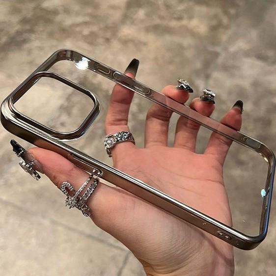 Electroplated Frame for Apple iPhone 17 Pro Max/16 Pro - Drop-Proof Case, Fits iPhone 14/13/12.