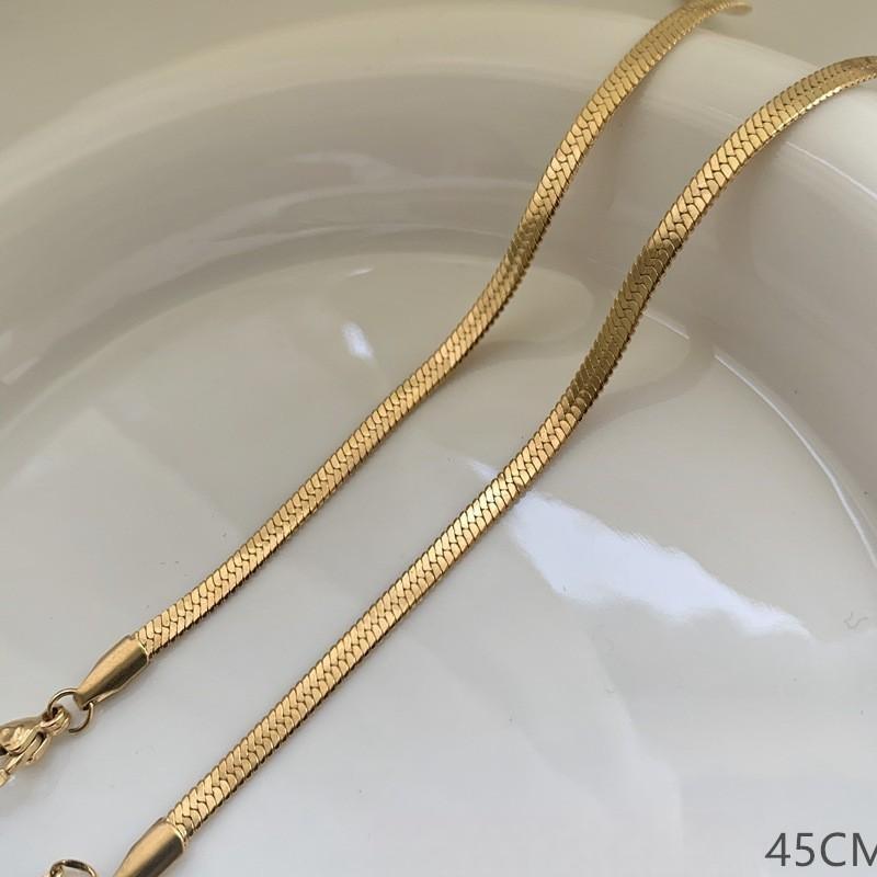 Stainless Steel Gold Plated Chain Necklaces | Dainty Figaro Link Twist Chain Chokers | Waterproof Hypoallergenic Jewelry for Wom