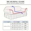 1pc Printed Skirt Sofa Cover, elastic, anti-slip. Simple, modern, all-season, dust & cat-proof. Retractable, washable, durable.