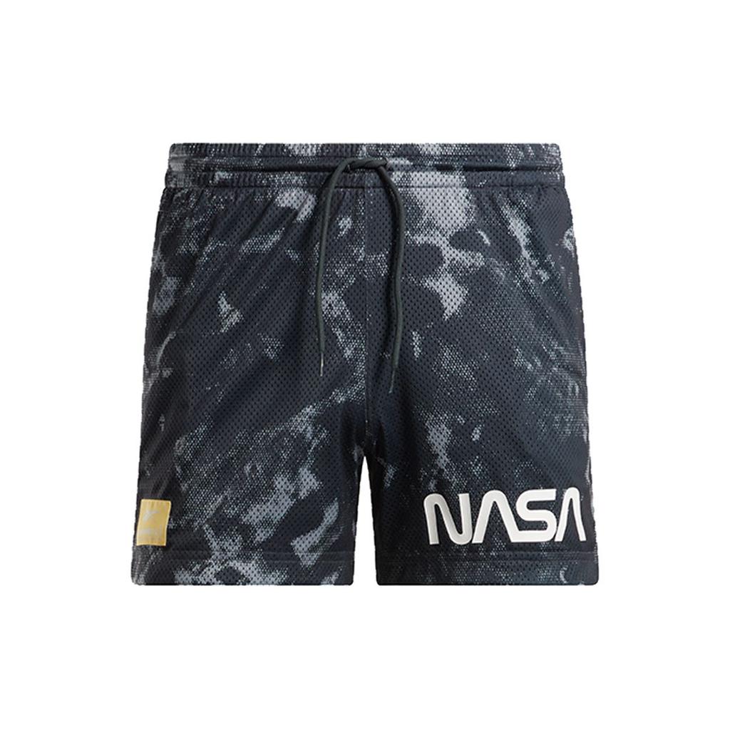 Reebok X NASA AOP Short Comfortable Casual Shorts Unisex shorts Gray 100207591