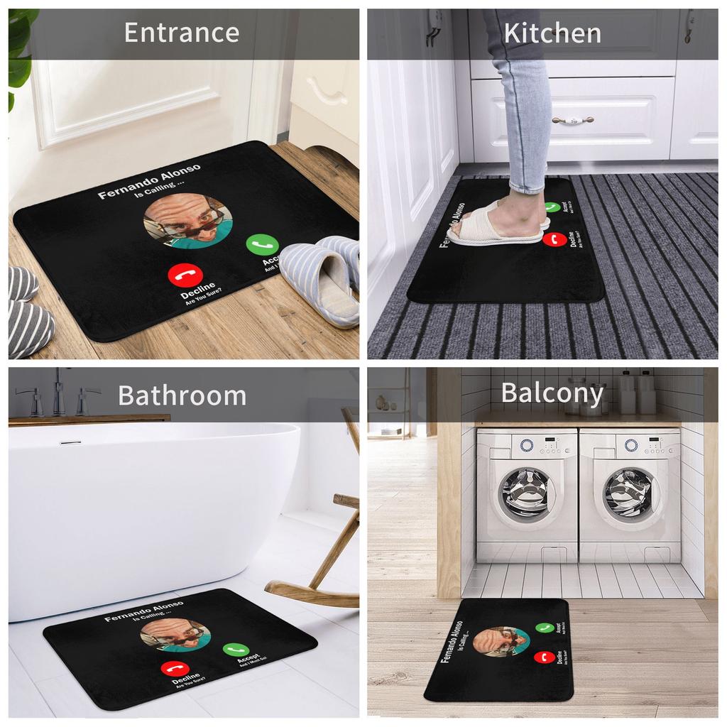 Fernandos Alonsos Is Calling Door Floor Bath Kitchen Mat Anti-Slip Outdoor  Doormat Living Room Entrance Rug Carpet Footpad