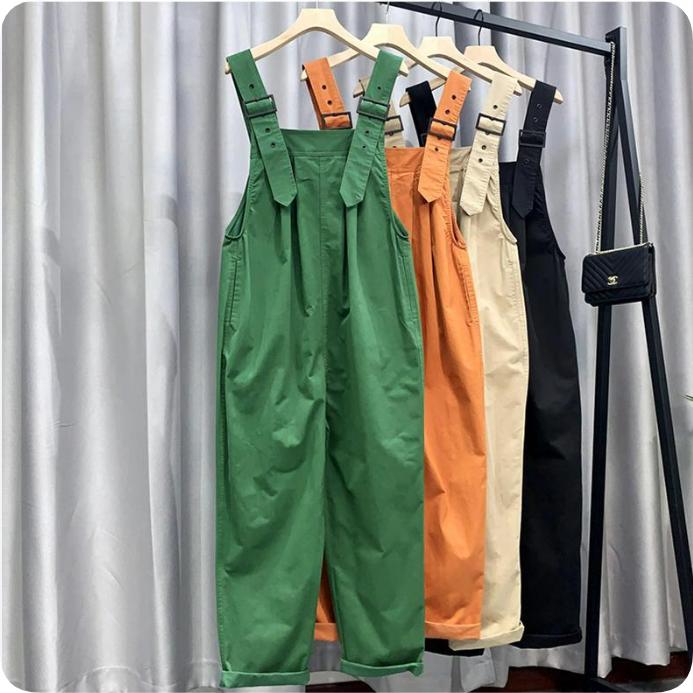 Casual overalls women's spring Korean version of the loose and thin Western style age-reducing design overalls children