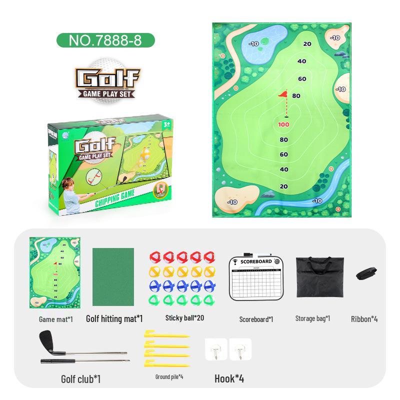 Children's Thickened Golf Mat Set: Indoor/Outdoor Play with Clubs