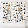 2 Pieces, Cute Dog Pattern Curtains - Suitable for Living Room, Bedroom, Kitchen and Home Decoration - Add Decorative Fun.