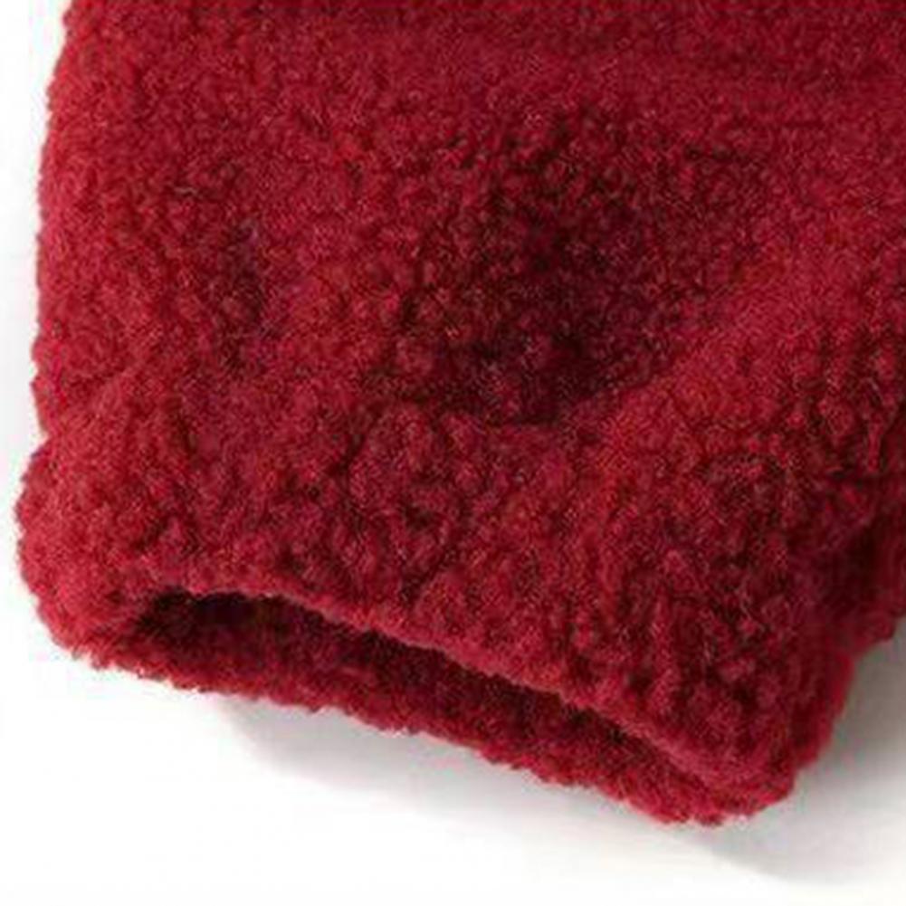 Winter Damenmantel Dick Plüsch Stehkragen Reißverschluss Samtjacke Colorblock Lange Ärmel Taschen Strickjacke Oberbekleidung