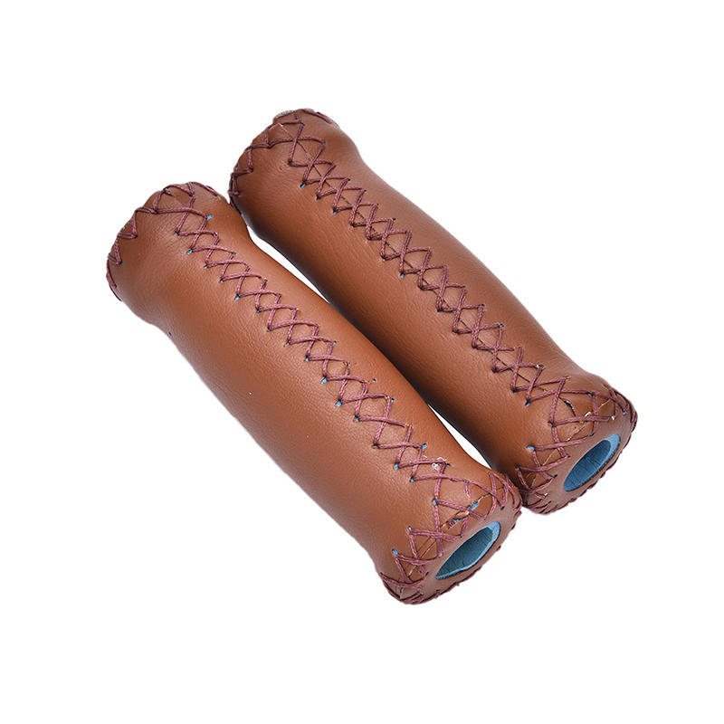 Řidičská retro ručně šitá rukojeť Vysoce elastická měkká kožená rukojeť Rukavice Silniční skládací kožená rukojeť