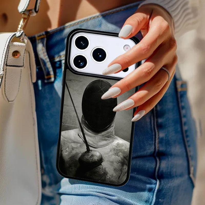 

Fencing Sport Phone Case For iPhone 17 Air 14 15 13 12 Max Cover For Apple 14 15 16 16e 11 Pro Max Plus Coque iPhone 17pro max