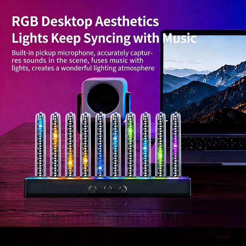 Sound Activated RGB Ambient Light Dynamic Gradient LED Strip for Car Interior Home Party Room Decor