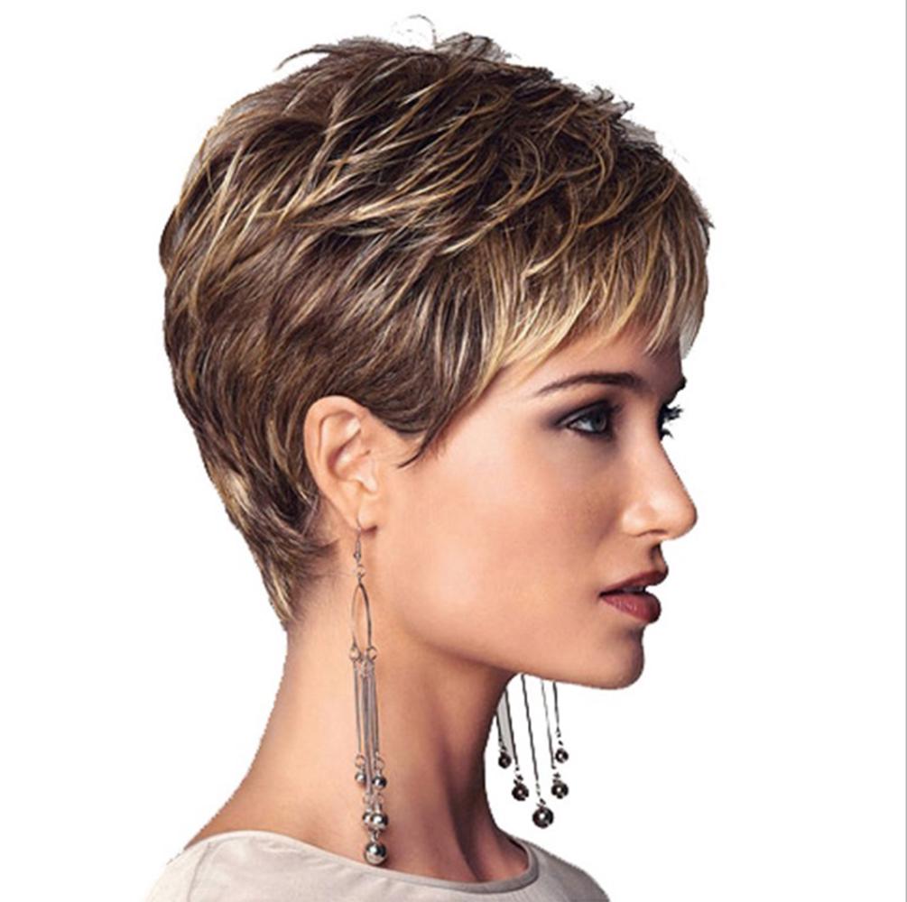 Coupe Cheveux Courte Femme Originale Faux cheveux synthétiques pour femmes Cosplay Perruque courte Coupe Cheveux  Court Femme acheter à prix bas — livraison gratuite, avis réels avec des  photos — Joom