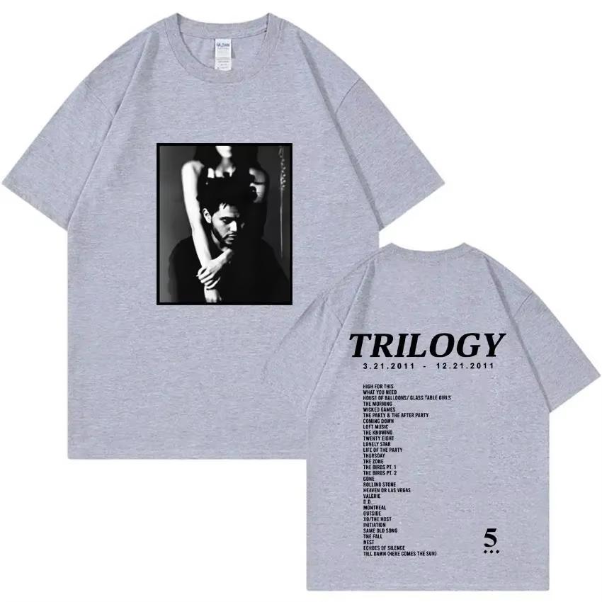 The Weeknd Trilogy Album Oversized Unisex Street Style Casual Short Sleeve Women And Men T-shirt