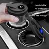 Car Ashtray Metal Lining & ABS Shell 7 Color LED Light One Click Opening Push Type Splash Proof Coffee Cup Style Car Ashtray