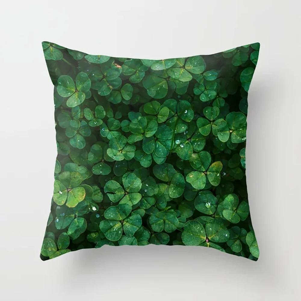Green Plant Leaf Pillowcase Car Ornaments Office Living Room Home Pillowcase