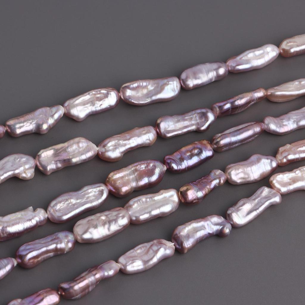 Baroque Purple Freshwater Pearl Straight Hole DIY Accessories