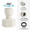 Conector rápido para tubería, ajuste a presión de 3/8'' x rosca hembra de 5/8'', conector rápido adaptador de manguera, uso para acoplador de barril y espiga de grifo de cerveza