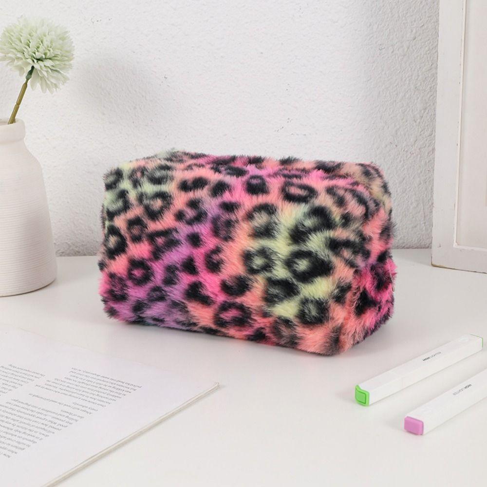 Large Capacity Women's Cosmetic Pouch Leopard Print Cosmetic Storage Organizer  Women
