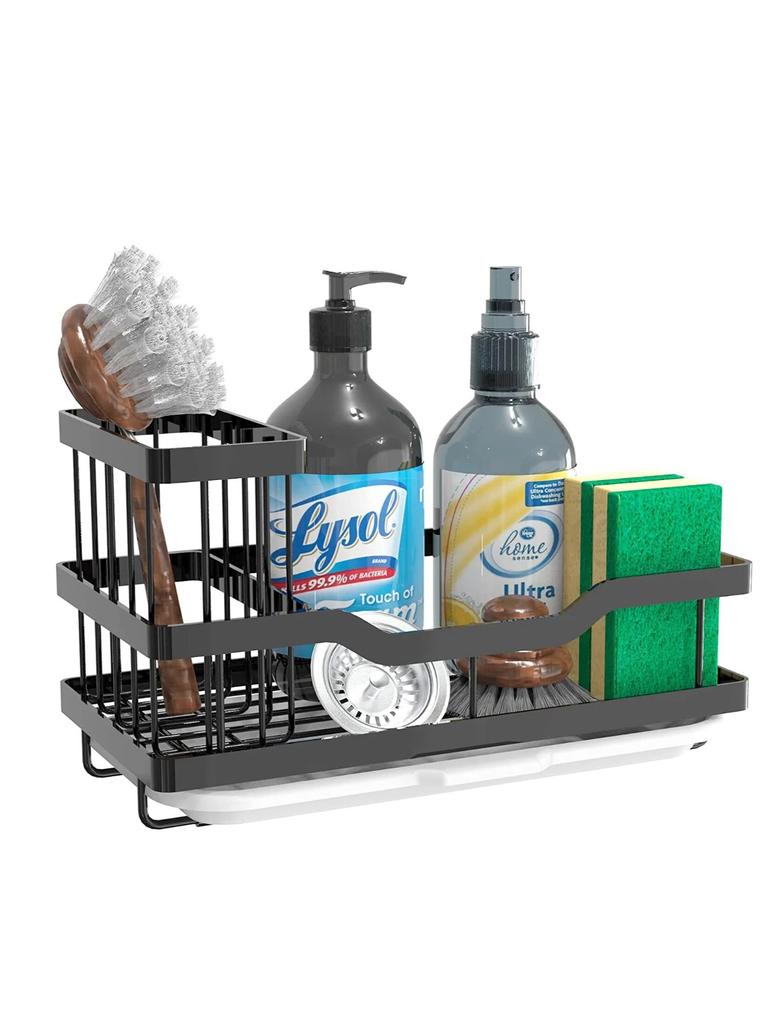 Self-draining Sink Shelf Stainless Steel Kitchen Sink Caddy Drain Rack Soap Sponge Holder for Kitchen Sink Organizer
