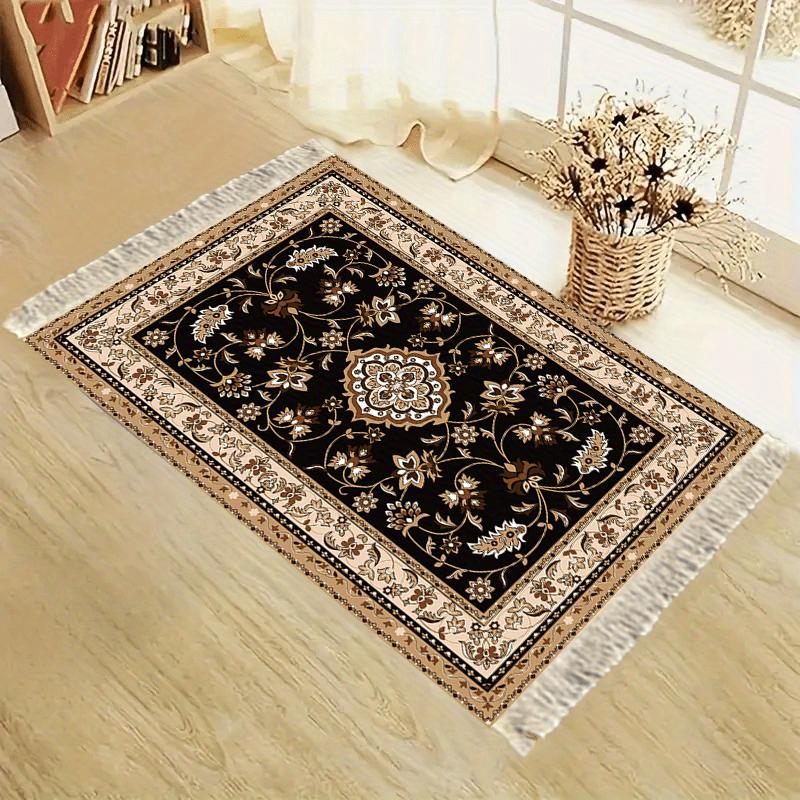 VIKAMA Prayer Mat with Persian Pattern and Tassels Foldable Prayer Rug for Indoor and Outdoor Use Portable Muslim Prayer Mat 48x98cm 19x39inch