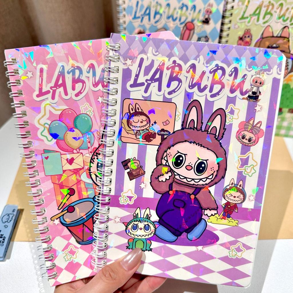 Cloth Laser Coil Book A5 High Value Flash Cover Horizontal Line Notebook Primary School Students Learning Stationery