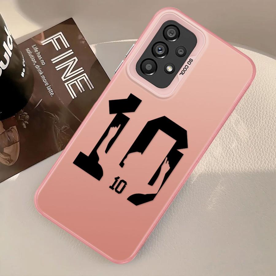 Cartoon Football Number 7 10 Case for Samsung Galaxy A54 A23 A71 A25 A73 A13 A32 A36 A16 A34 A17 A52 A12 A72 A14 A56 Phone Cover Galaxy A35 5G