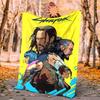 Cyberpunk Flannel Blanket Soft Warm All-Season Throw, Design for Camping, Car Travel, Hiking Sofa, Bed, Office Perfect Gift for Parties
