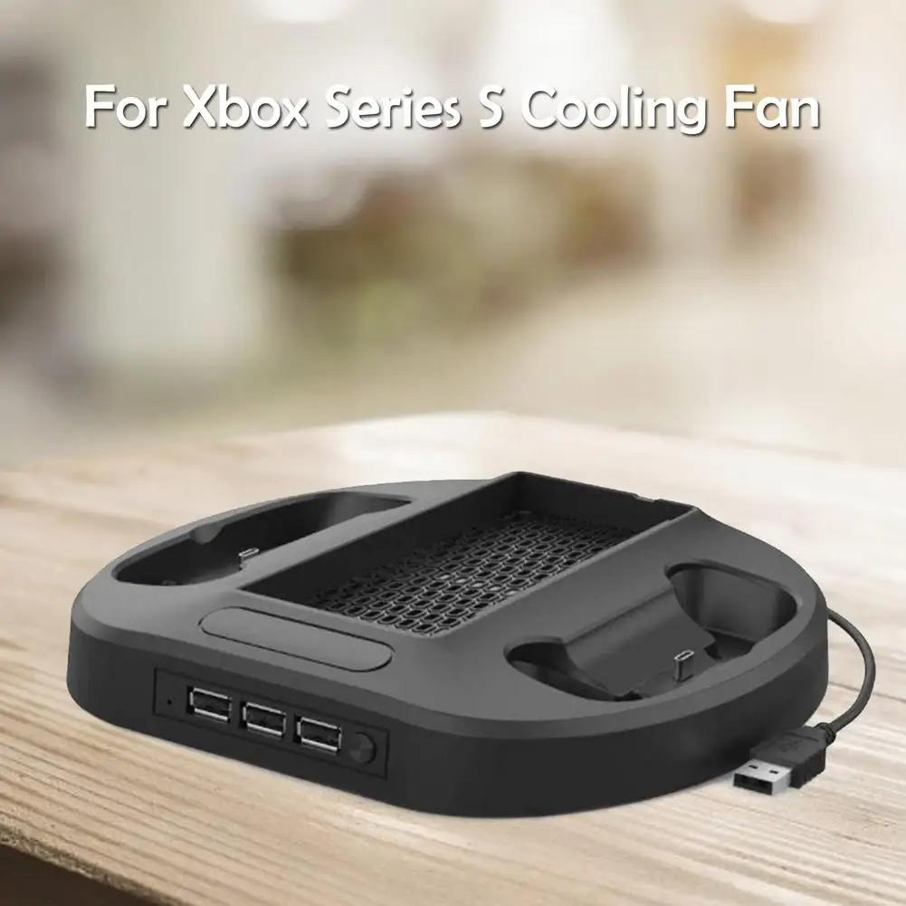 Vertical Stand + Cooling Fan Controller Charging Dock Holder for Xbox Series S