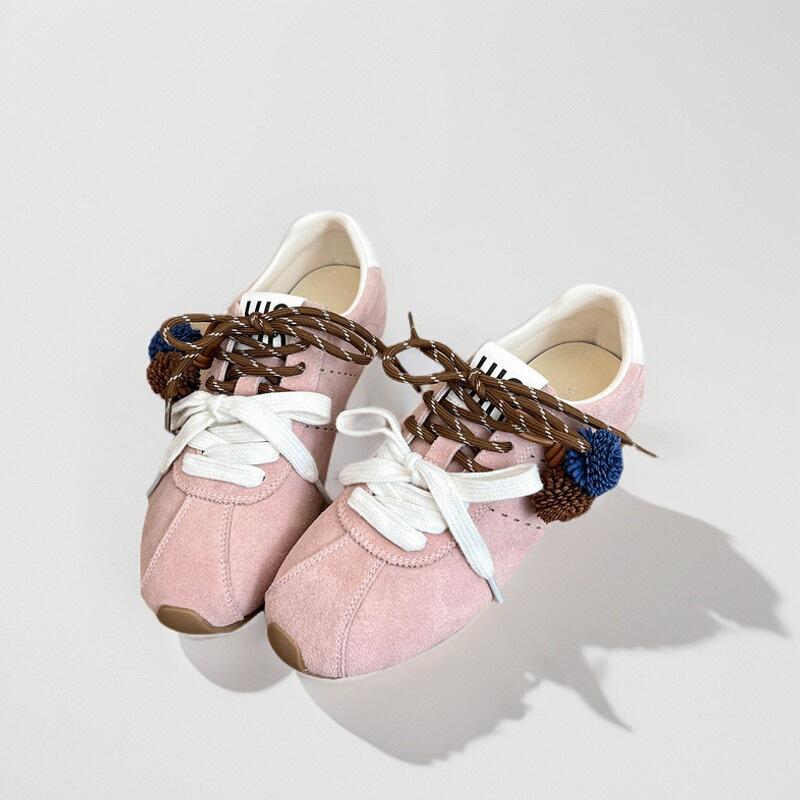 Thick-soled Dopamine German Training Shoes Ballet Casual Sports Shoes Women's Shoes New Spring and Summer White Shoes