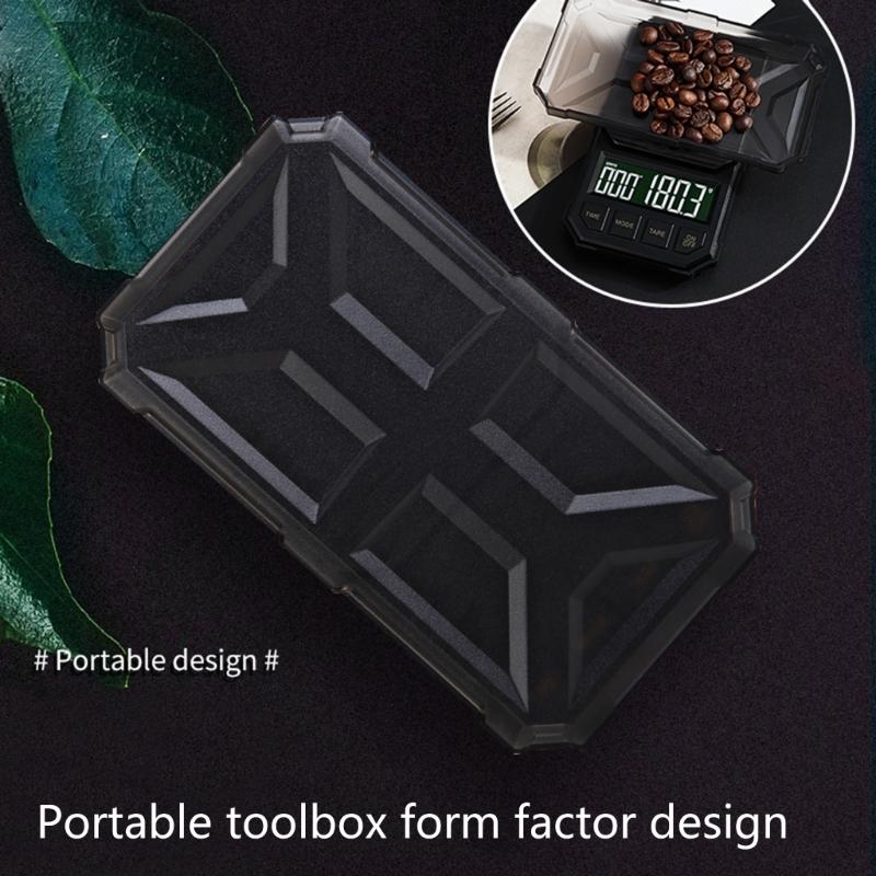 1kg/2kg Digital Display Coffee Scale Rechargeable Kitchen Electronic Scale Coffee Maker Tool Accurate Espresso Scale
