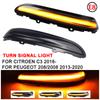 2pcs Sequential Flashing Blinker For Peugeot 2008 208 LED Dynamic Turn Signal Light Rearview Flashing Mirror Lamp For Citroen C3