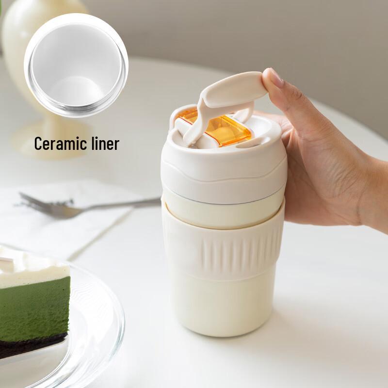 Portable Stainless Steel Travel Coffee Tumbler with Straw