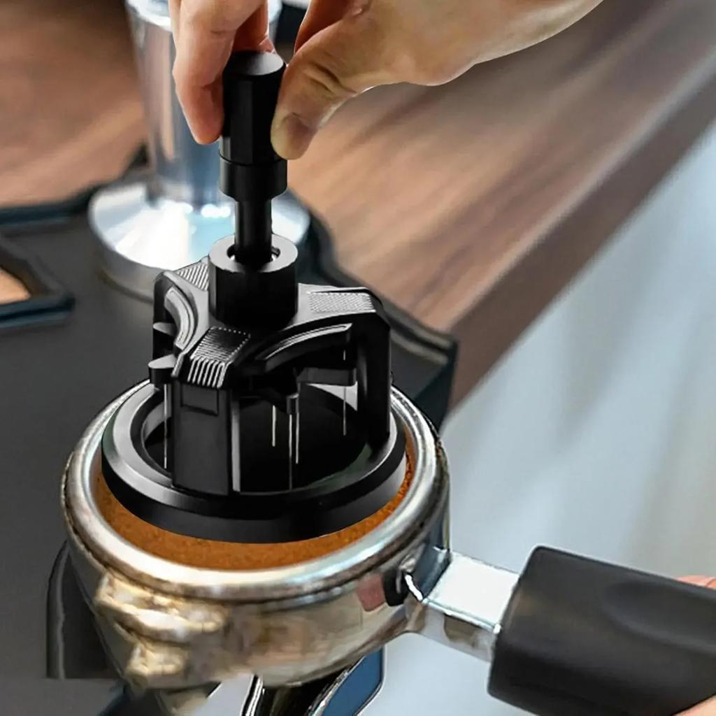 Rotary Needle Powder Distributor 51/53/58mm Magnetic Non-slip Coffee Tamper Needle Portable Espresso Hand Tampers Stirrer Cafe