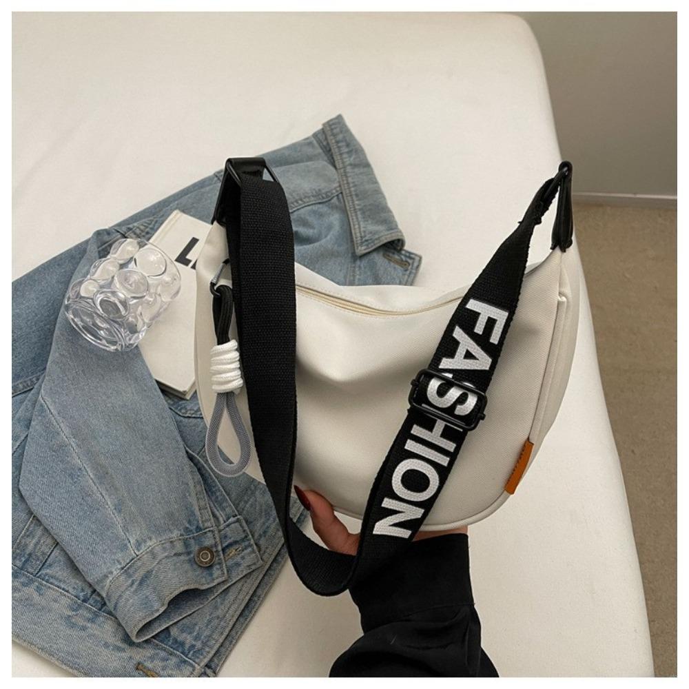 New Fashi Crossbody Bag Simple Wide Shoulder Strap Design Single Shoulder Bag Original Style Commuting Dumpling Women Bag